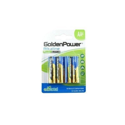 GOLDEN POWER 1.5V AA ALKALINE POWER PLUS - 4 pieces