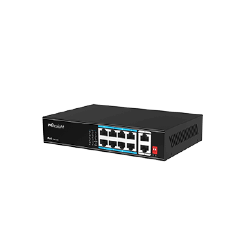 Milesight NDAA PoE Switch 8 PoE ports + 2 Gigabit ports