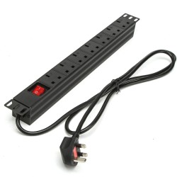 Lepin 1U 19″ Rack Mount 7-Way UK Sockets Power Distribution Unit PDU