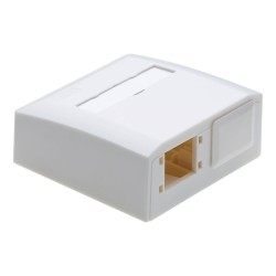 R&M Mini Surface Mount Box 2x1-Port, pure white R804304