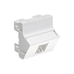 R&M Angled Mounting Plate 45x45, 1-Port, signal white, FR R842473