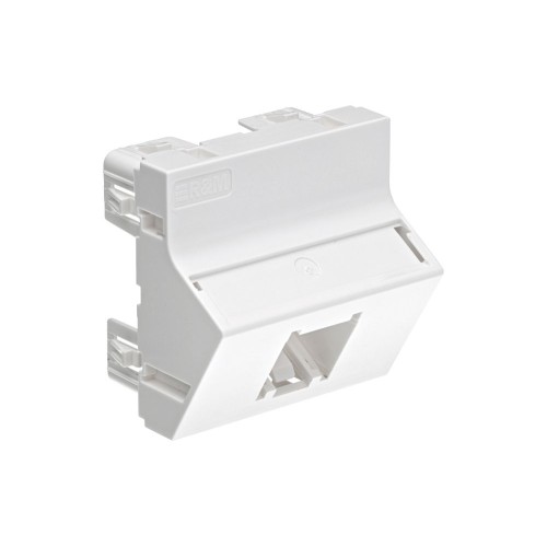 R&M Angled Mounting Plate 45x45, 1-Port, signal white, FR R842473