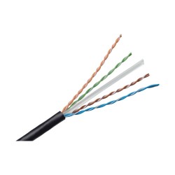 R&M Industry Cable CAT6, U/UTP, 4P, 250 MHz, PE, black, Fca, 500m (Drum) R945703