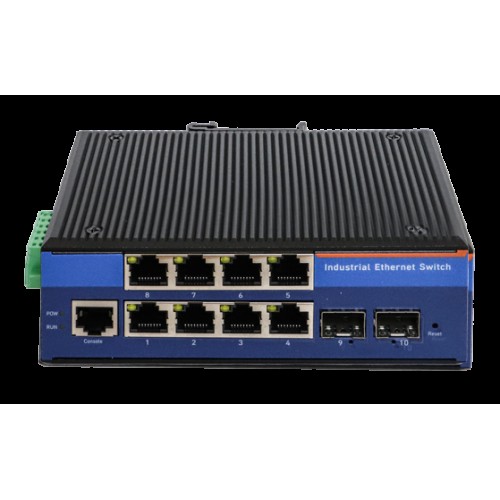 USR 8*Gigabit-port Industrial Switch With 2x SFP Slots
