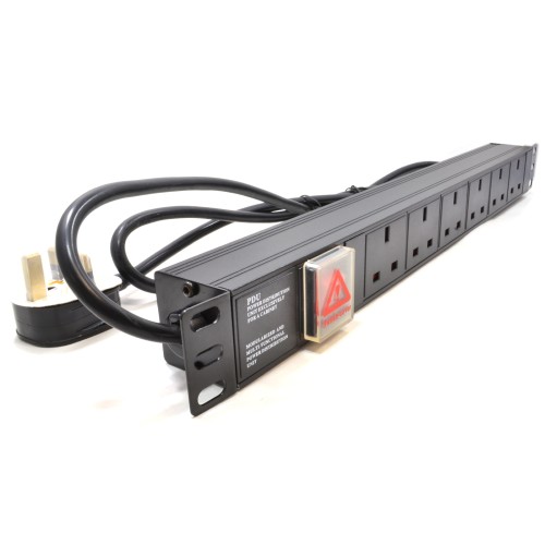 Lepin 1U 19″ Rack Mount 6-Way Power Distribution Unit PDU (Surge Protection)